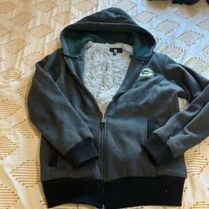 Green Bay Packers Thick Faux fur lined zip up